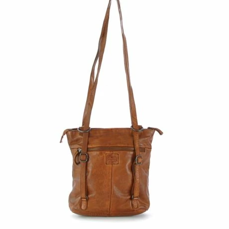 Bear Design Cow Lavato Sandy Schouder/ Rugtas Cognac 4 Bear Design Cow Lavato Sandy Schouder/ Rugtas Cognac - Afbeelding 2