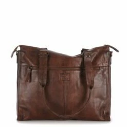 Voorkant 47 Bear Design Cow Lavato Mea Laptoptas 15" Bruin