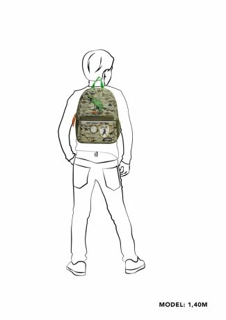 Zebra Kids Boys Rugzak M Skating Dino 4 Zebra Kids Boys Rugzak M Skating Dino - Afbeelding 2