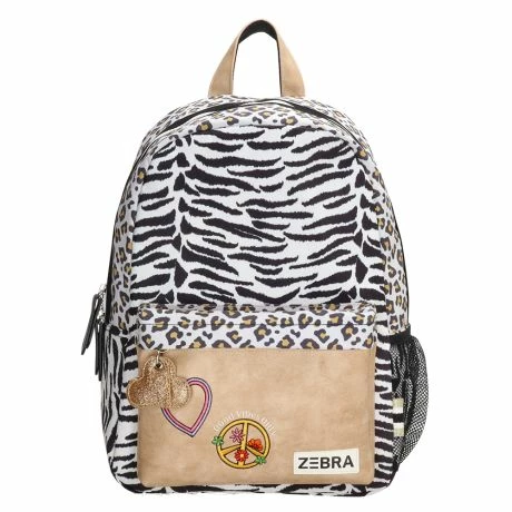 Zebra Girls Rugzak M Tiger Leopard Wit Beige 9 Zebra Girls Rugzak M Tiger Leopard Wit Beige - Afbeelding 7
