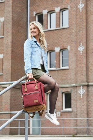 Enrico Benetti Santiago Rugtas 15" Handle Bordeaux Rood 7 Enrico Benetti Santiago Rugtas 15" Handle Bordeaux Rood - Afbeelding 5