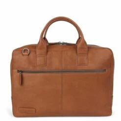 Plevier Flint Laptoptas 2-Vaks 15.6" Cognac
