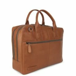Plevier Flint Laptoptas 2-Vaks 15.6" Cognac -NL Rugzak Verkoopwinkel 351 3 flint laptoptas 156 inch zij voor