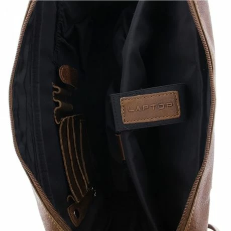 Plevier Urban Surrey Laptoptas 1-Vaks 17.3" Cognac 6 Plevier Urban Surrey Laptoptas 1-Vaks 17.3" Cognac - Afbeelding 4