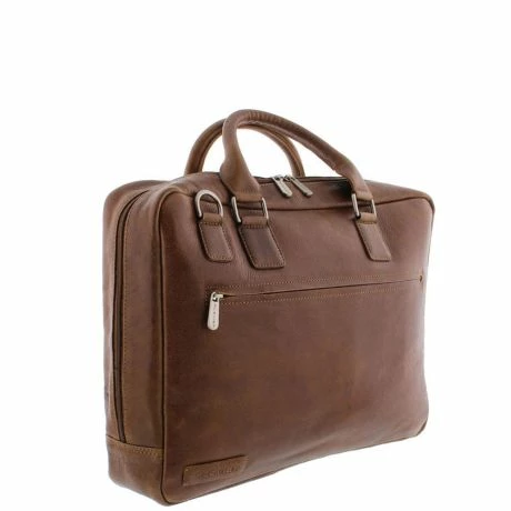 Plevier Urban Surrey Laptoptas 1-Vaks 17.3" Cognac 4 Plevier Urban Surrey Laptoptas 1-Vaks 17.3" Cognac - Afbeelding 2