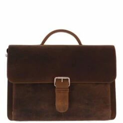 Plevier Retro Darwin Vintage Laptop Bag 2-Vaks 15.6" Brown