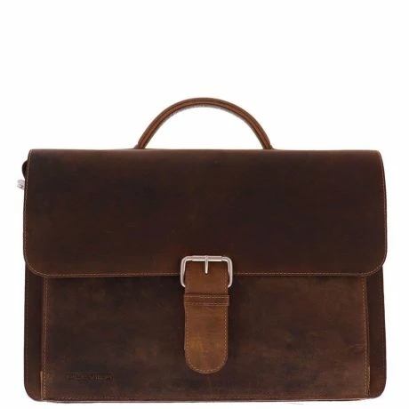 Plevier Retro Darwin Vintage Laptop Bag 2-Vaks 15.6" Brown 3 Plevier Retro Darwin Vintage Laptop Bag 2-Vaks 15.6" Brown