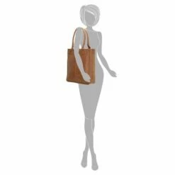 Enrico Benetti Metz Shopper 14" Camel -NL Rugzak Verkoopwinkel 66435 010 silhouette 3