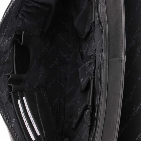 Plevier Decca Leren Aktentas 2-Vaks 17.3" Zwart 6 Plevier Decca Leren Aktentas 2-Vaks 17.3" Zwart - Afbeelding 4