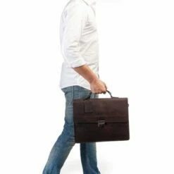 Burkely Vintage Dean Briefcase 3-Vaks Brown -NL Rugzak Verkoopwinkel 9006379.22.20 7