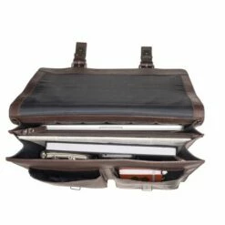 Leonhard Heyden Dakota Briefcase 2 Compartments Brown -NL Rugzak Verkoopwinkel 902826 2 aktenmappe 2f of kopieren