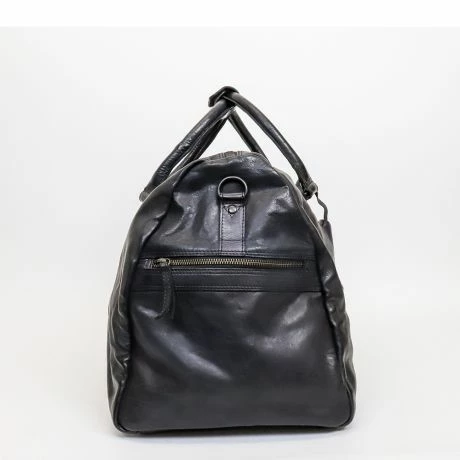 Bear Design Ruben Leren Weekendtas Zwart 4 Bear Design Ruben Leren Weekendtas Zwart - Afbeelding 2