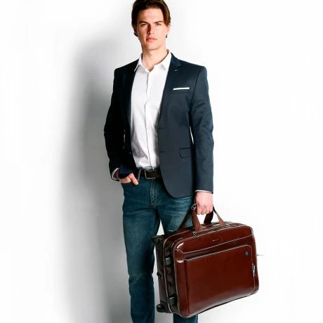 Piquadro Blue Square Cabin Trolley 15.6" Night Blue 9 Piquadro Blue Square Cabin Trolley 15.6" Night Blue - Afbeelding 7