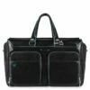 Piquadro Black Square Weekender Duffle Laptop 15" Black