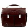Piquadro Blue Square Computer Briefcase 15.6" Mahogany