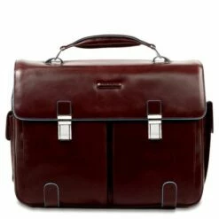 Piquadro Blue Square Computer Briefcase 15.6" Mahogany