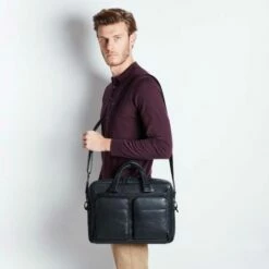 Piquadro Black Square Portfolio Computer Briefcase 15" Black -NL Rugzak Verkoopwinkel ca2849b3 ve dett10 1 2