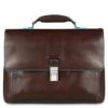 Piquadro Blue Square Expandable Computer Portfolio Briefcase 15" Mahogany -NL Rugzak Verkoopwinkel ca3111b2 mo 1 1