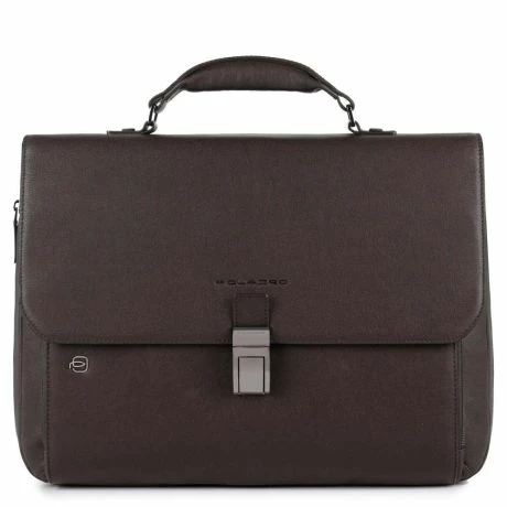 Piquadro Black Square Laptop 15"/ IPad 9.7" Expandable Briefcase CONNEQU Dark Brown 3 Piquadro Black Square Laptop 15"/ IPad 9.7" Expandable Briefcase CONNEQU Dark Brown