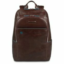 Piquadro Blue Square Computer Backpack 14" Mahogany