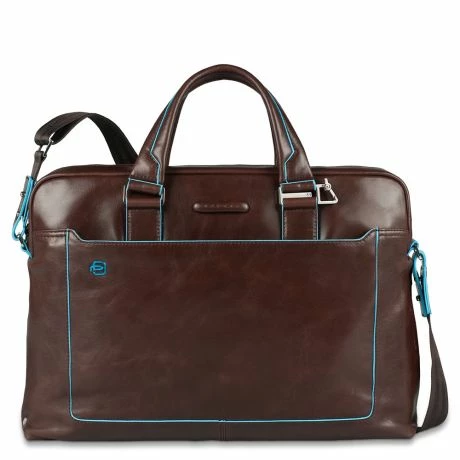 Piquadro Blue Square Double Handle Computer Portfolio Briefcase 14" Mahogany 3 Piquadro Blue Square Double Handle Computer Portfolio Briefcase 14" Mahogany