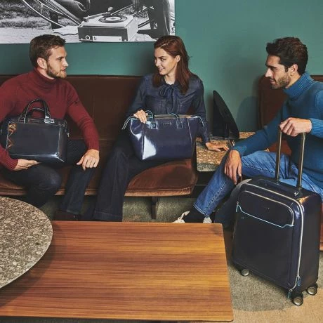 Piquadro Blue Square Double Handle Computer Portfolio Briefcase 14" Black 9 Piquadro Blue Square Double Handle Computer Portfolio Briefcase 14" Black - Afbeelding 7