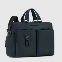 Piquadro Harper Laptop 15"/ IPad 12,9" Briefcase Blue -NL Rugzak Verkoopwinkel ca4027ap blu dett1 1