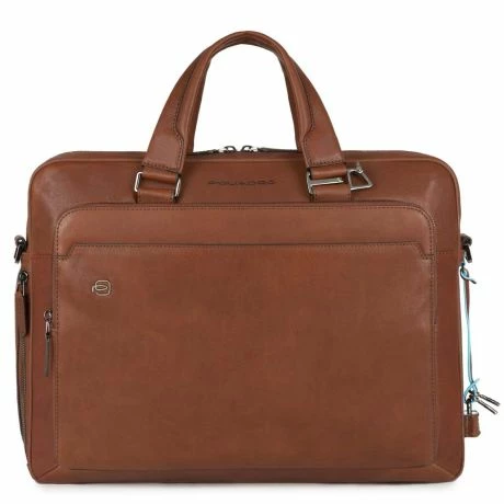 Piquadro Black Square Briefcase 15" Tobacco 3 Piquadro Black Square Briefcase 15" Tobacco