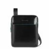 Piquadro Blue Square Crossbody Bag IPad 11"/ Pro 9.7" Front Pocket Black