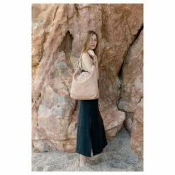 Biba Boston Hobo Shoulder Bag Khaki