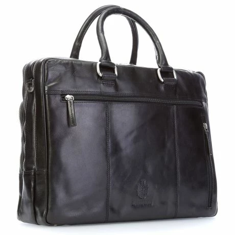 Leonhard Heyden Cambridge 2-Vaks Aktetas Black 4 Leonhard Heyden Cambridge 2-Vaks Aktetas Black - Afbeelding 2