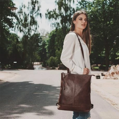 Chesterfield Chelsea Rugzak / Schouder Shopper 14" Brown 5 Chesterfield Chelsea Rugzak / Schouder Shopper 14" Brown - Afbeelding 3