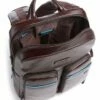 Piquadro Blue Square Laptop Backpack 13.3" IPad Pro 9.7" / IPad 11" Mahogany Brown