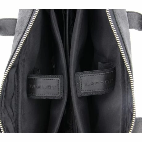 Plevier Vintage London Laptoptas 2-Vaks 15.6" Black 6 Plevier Vintage London Laptoptas 2-Vaks 15.6" Black - Afbeelding 4