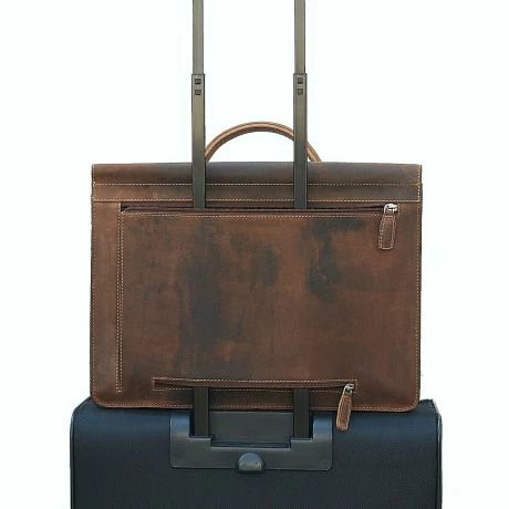 Plevier Retro Darwin Vintage Laptop Bag 2-Vaks 15.6" Brown 11 Plevier Retro Darwin Vintage Laptop Bag 2-Vaks 15.6" Brown - Afbeelding 9