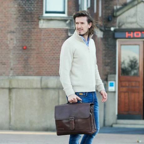 Plevier Quartz Aktetas 1-Vak 15.6" Bruin 11 Plevier Quartz Aktetas 1-Vak 15.6" Bruin - Afbeelding 9