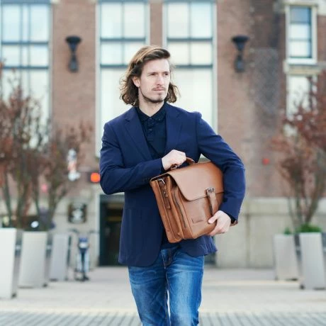 Plevier Quartz Aktetas 1-Vak 15.6" Cognac 10 Plevier Quartz Aktetas 1-Vak 15.6" Cognac - Afbeelding 8