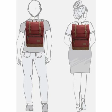 Enrico Benetti Santiago Rugtas L 17" Bordeaux Rood 6 Enrico Benetti Santiago Rugtas L 17" Bordeaux Rood - Afbeelding 4