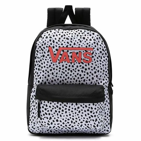 Vans Realm Kids Girls Rugzak Dalmatian Black / White 3 Vans Realm Kids Girls Rugzak Dalmatian Black / White